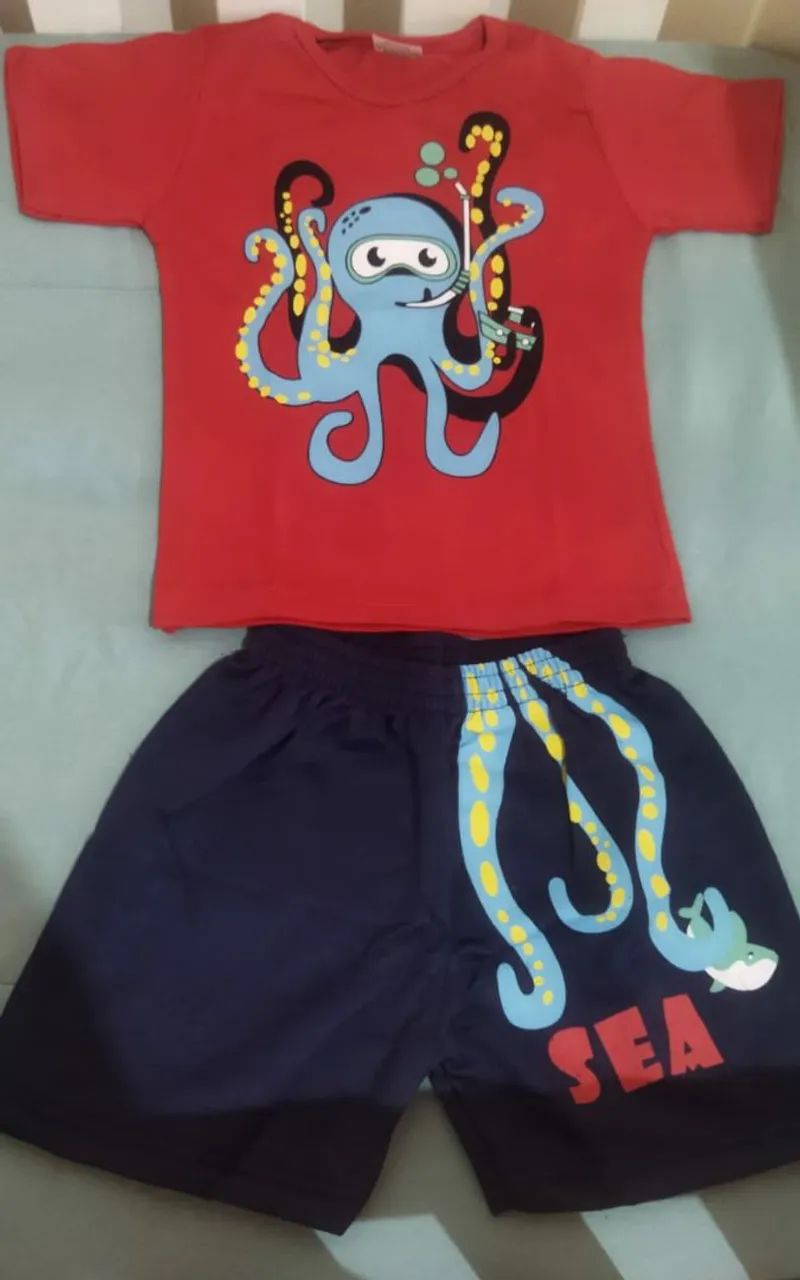 Conjunto Crocodilo - Camiseta e Shorts - Foto 3