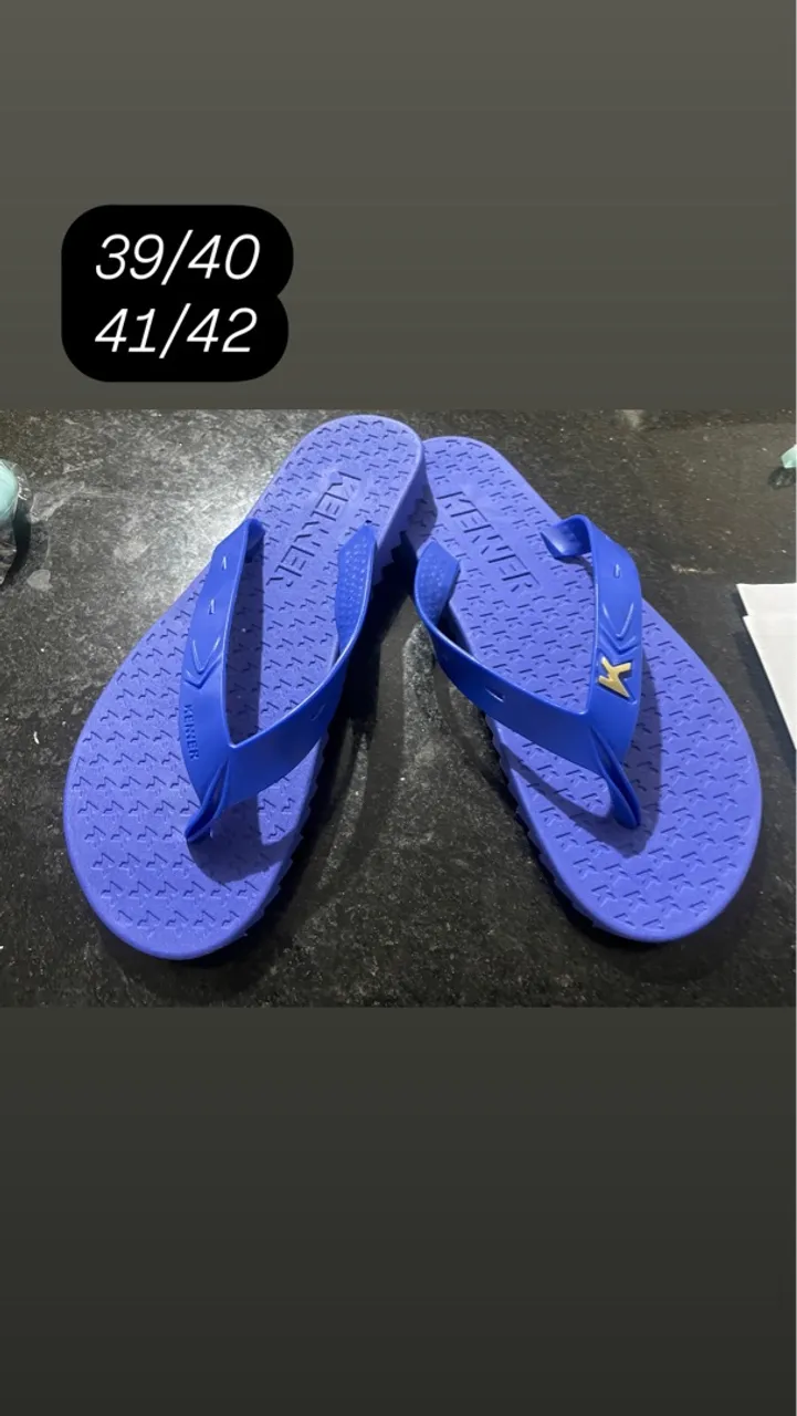 Chinelo Keker Azul - Tamanhos 39/40 e 41/42
