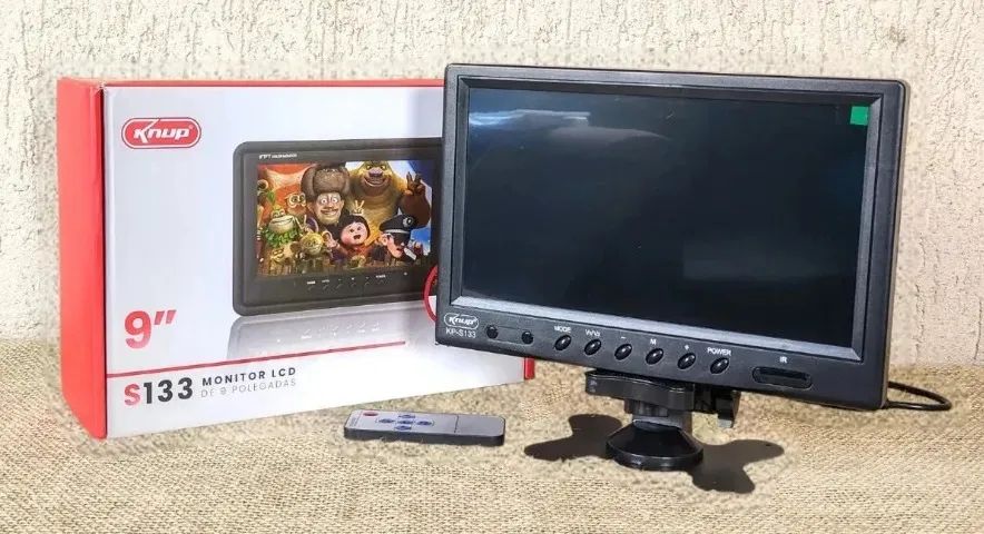 Tela Automotiva 9 Polegadas Monitor Lcd Para Câmera De Ré Tv - Foto 3