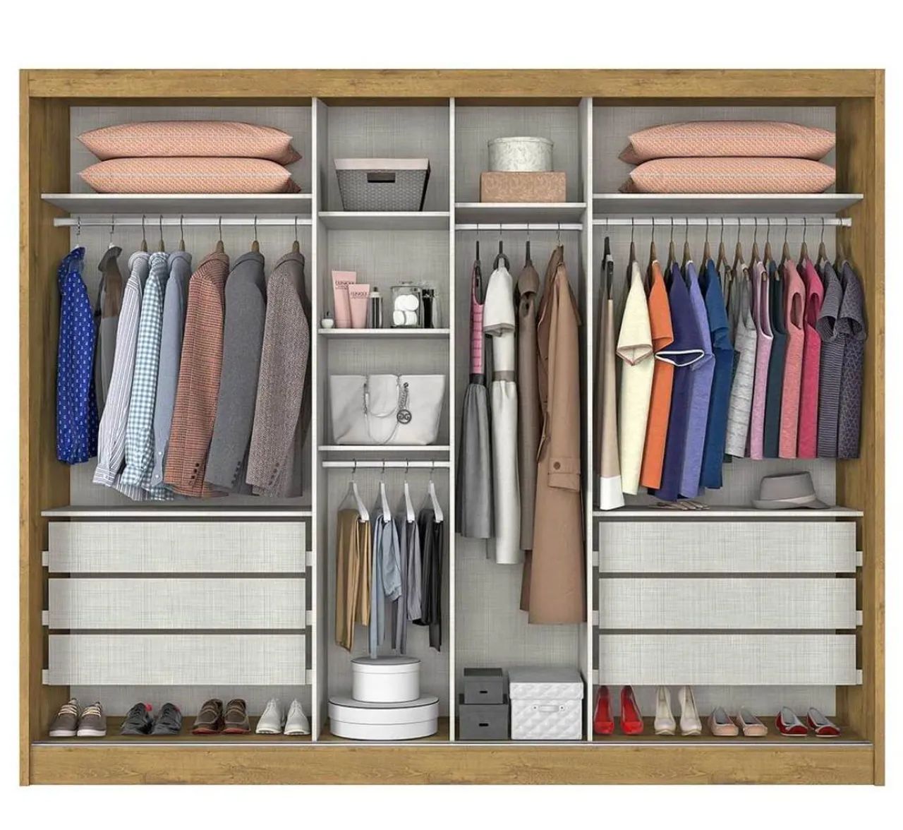 Guarda Roupas Casal Mdf Robust com montagem e entrega grátis consulte*  - Foto 3