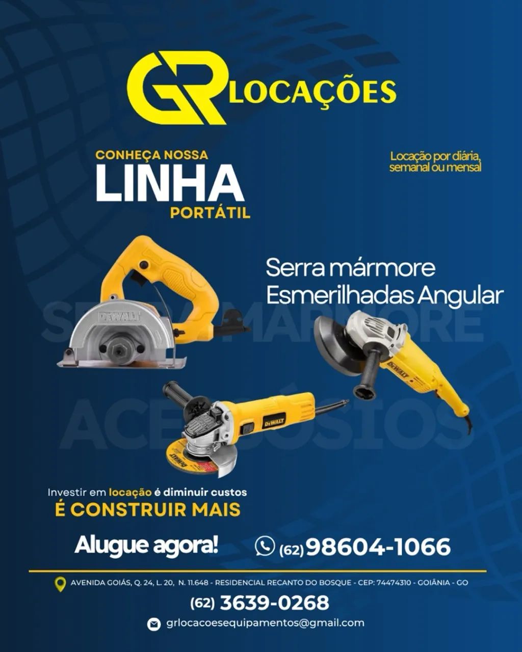 Aluguel de Marteletes Dewalt - GR Locações - Foto 2