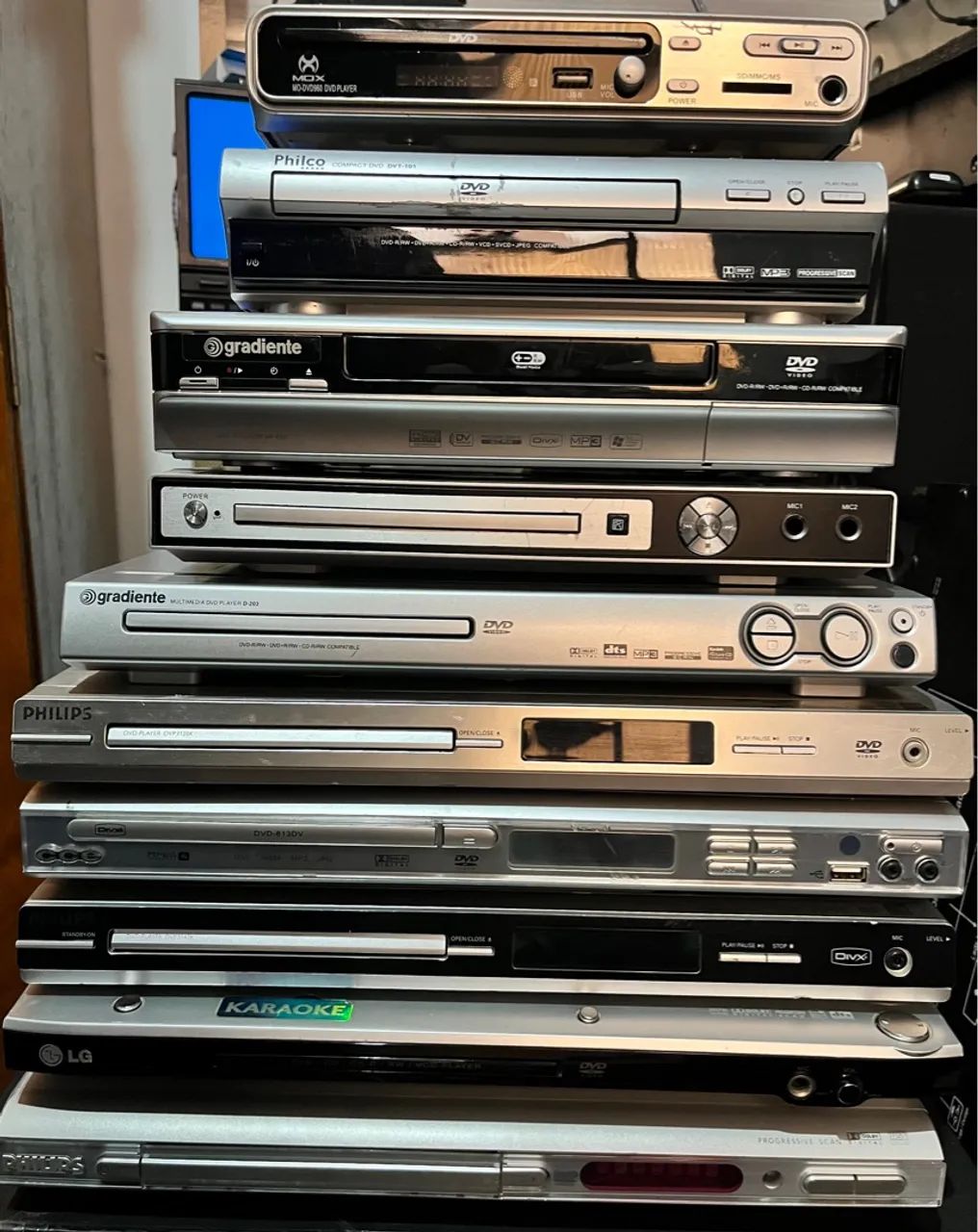 Varios aparelho de dvd player aparti de 40,00 philips lg gradiente