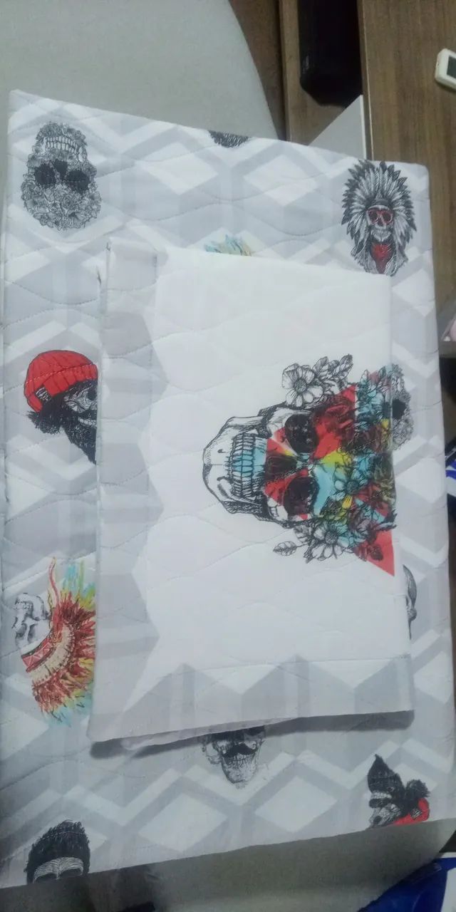 cobreleito e jogo de lençol solteiro king Kacyumara linha Inovvi modelo Rock. - Foto 3