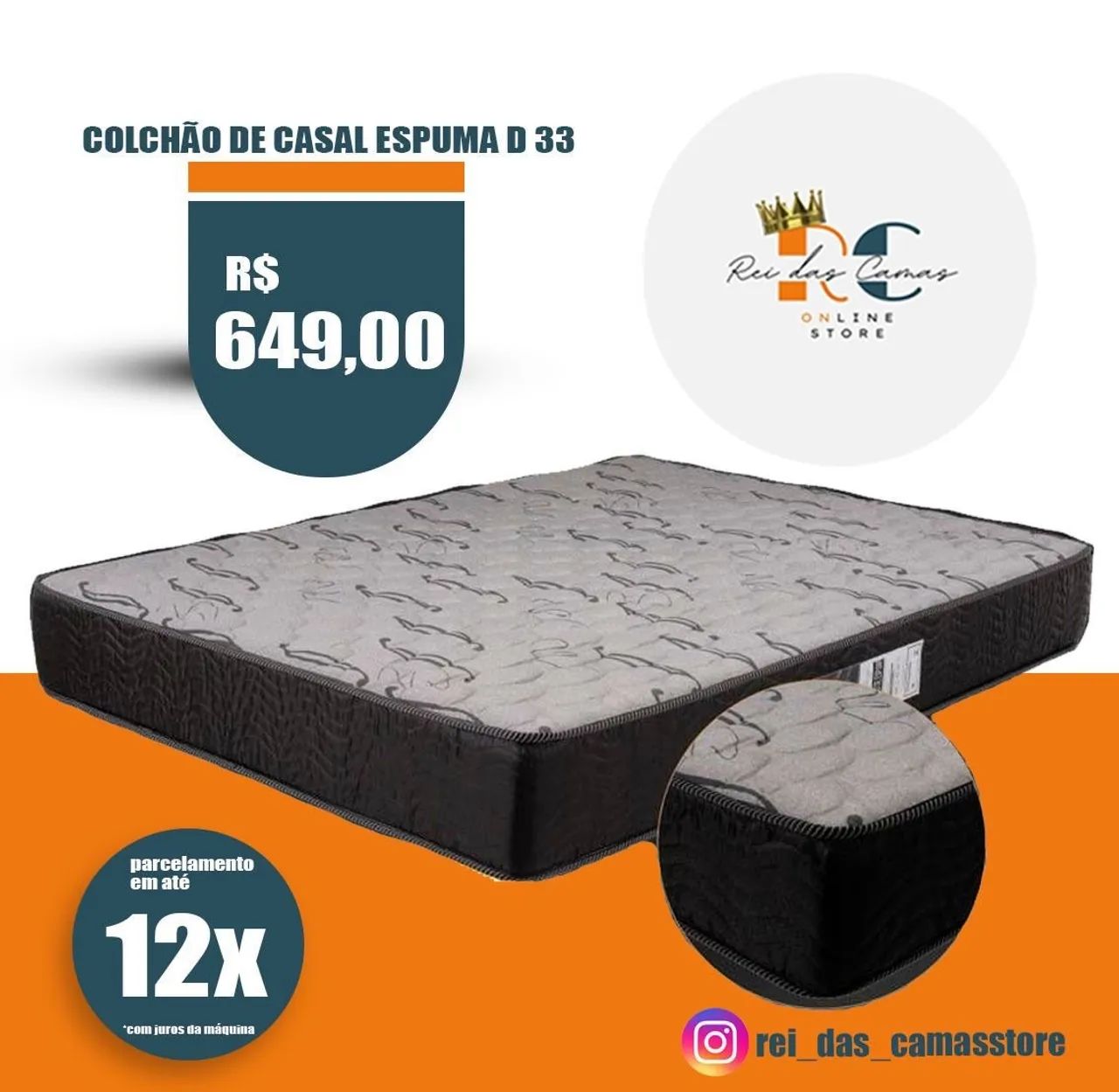 Colchão de Casal Espuma D33 - Frete grátis  - Foto 2