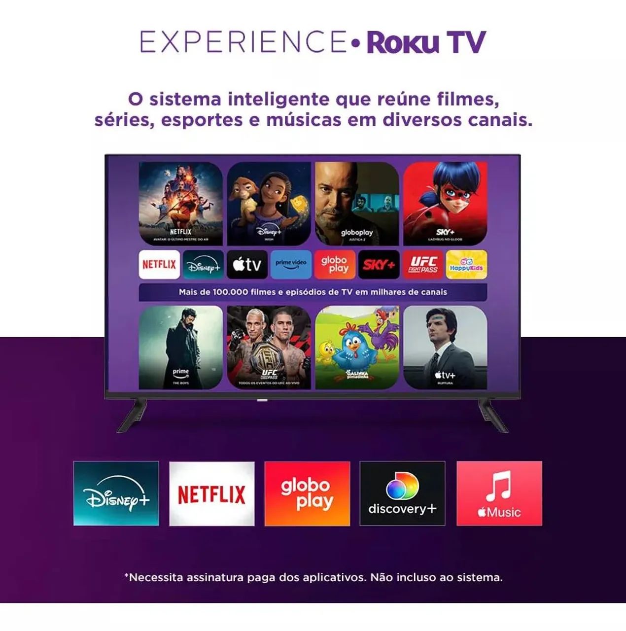 Smart TV Multi Roku 32" HD - Imperdível! - Foto 4