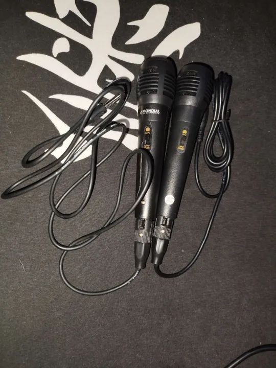 2 Microfones Mondial Eletronic