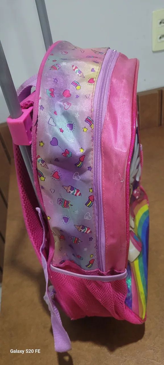 Mochila de Rodinhas Infantil Unicórnio - Foto 3