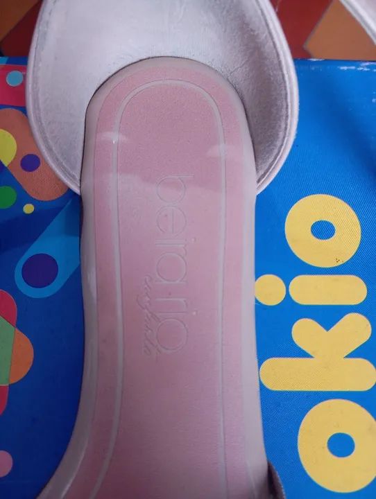 Sandálias douradas em ótimo estado - Foto 5