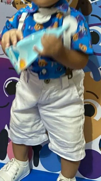 conjunto infantil jardineira e camisa do bolofofo  - Foto 4