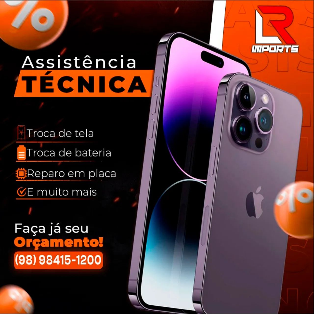 Assistência Técnica para Celulares - Troca de Tela, Bateria, Placa e muito mais!