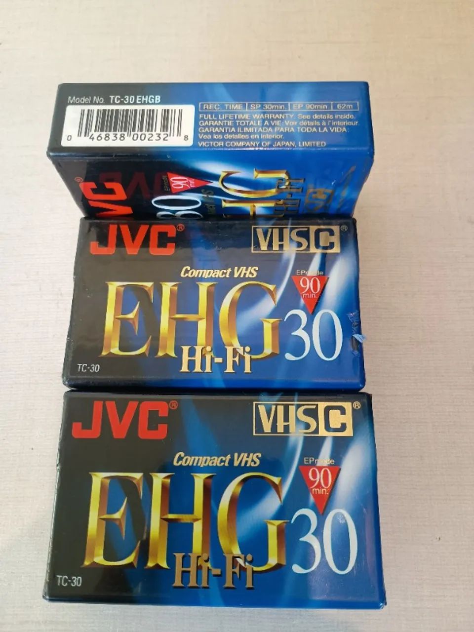 FITA VHS  JVC ehc-30   COMPACT TC-30 EHG HI-FI  PARA FILMADORA LACRADA 3 UNIDADES  - Foto 2