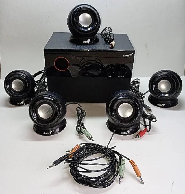 Sistema De Som Surround Genius 5.1 Bass Enhanced Para Pc 