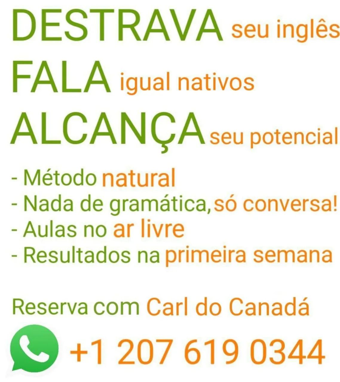 Professor nativo inglês conversação particular