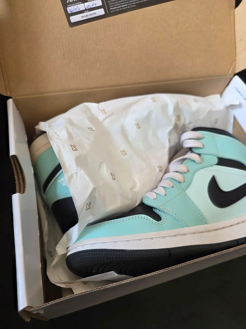 Air Jordan 1 Mid Aqua Blue Tint - Foto 4