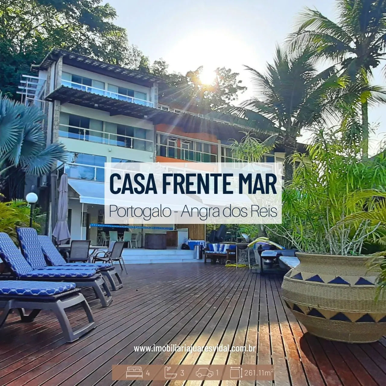 Casa de frente para o mar no condomínio Portogalo - Angra dos Reis