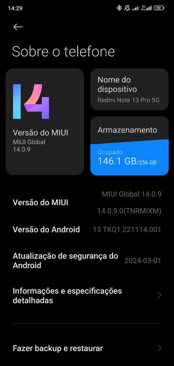 REDMI NOOT 13 PRO 5G 8 RAM 256 GB