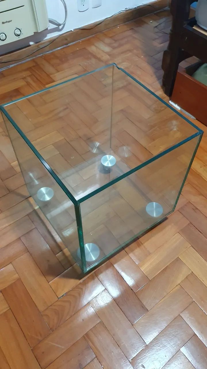 Cachepô Cachepot Vaso de Vidro com rodízio