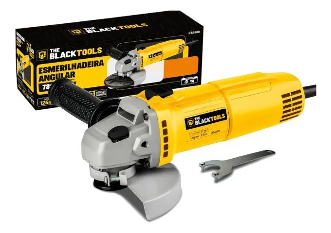 Esmerilhadeira Lixadeira Angular 780w 115mm 4.1/2 11000rpm Bta800 The Black Tools