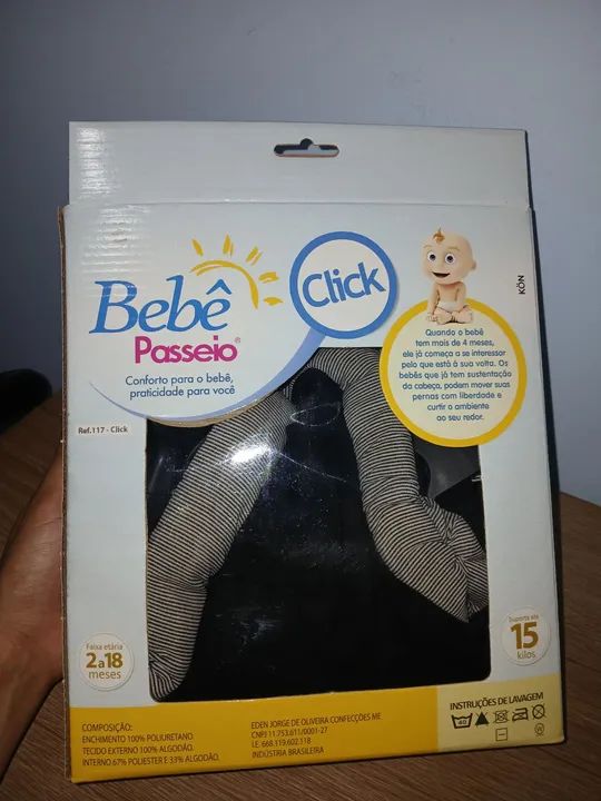 Canguru debBebê Click Passeio - Até 15kg - Foto 2