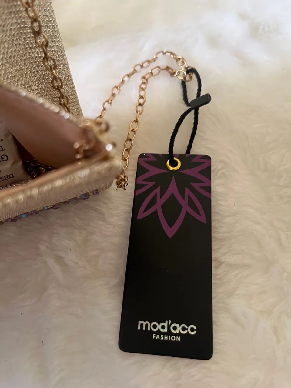 Bolsa de Festa Dourada com Pedrarias - Foto 4