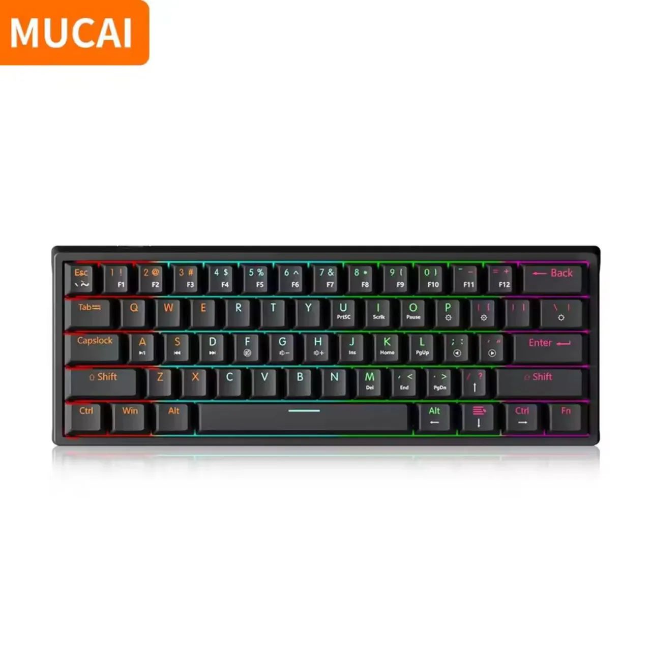 Teclado Mecânico MUCAI MK-61 HEI (Mini 60%, 61 Teclas