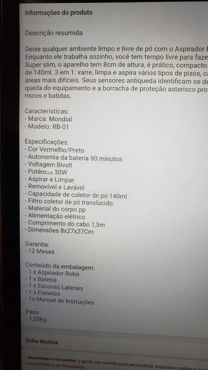aspirador robô - Foto 3