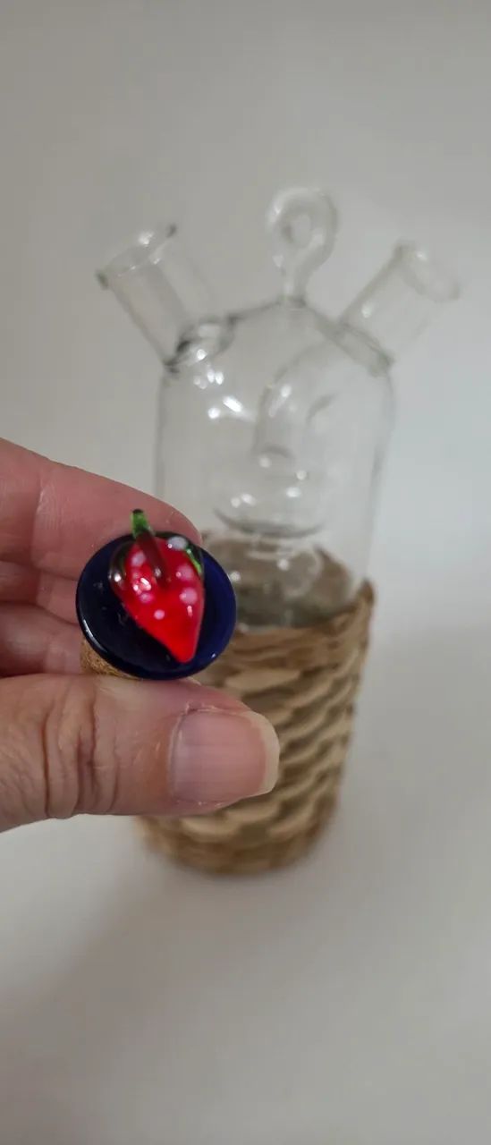 Galheteiro galheteiro duplo de vidro, ideal para armazenar e servir azeite e vinagre - Foto 2