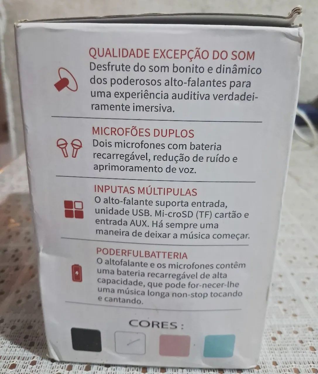 Caixa de som, com 2 microfones - Foto 3