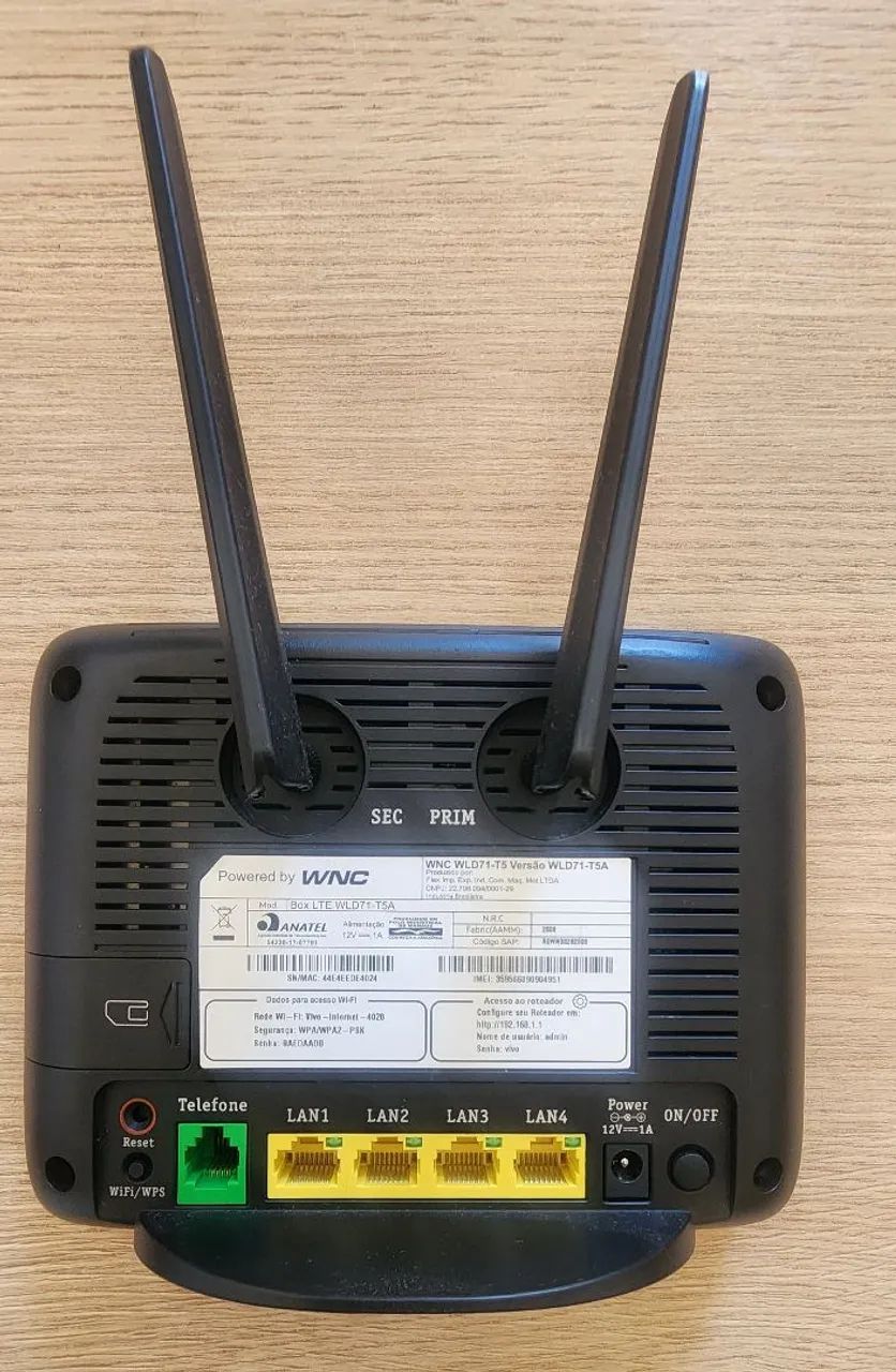 Modem Roteador Vivo 4g Wnc Wld71-t5a Desbloqueado - Foto 4