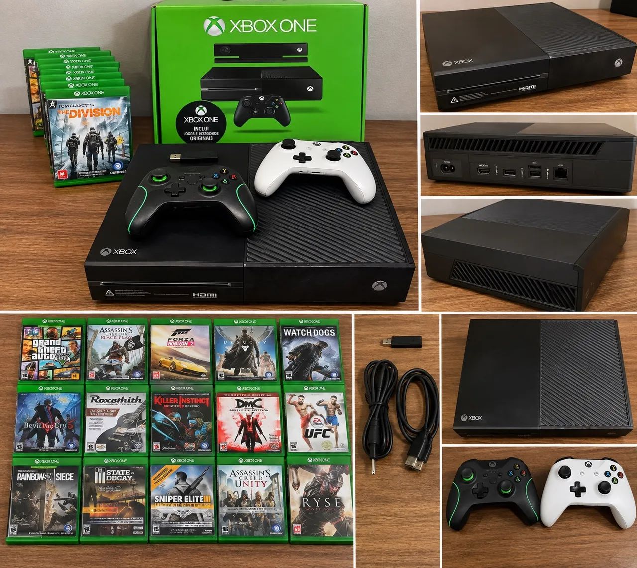 XBOX ONE COM 2 CONTROLES!! E 5 JOGOS! - Foto 2