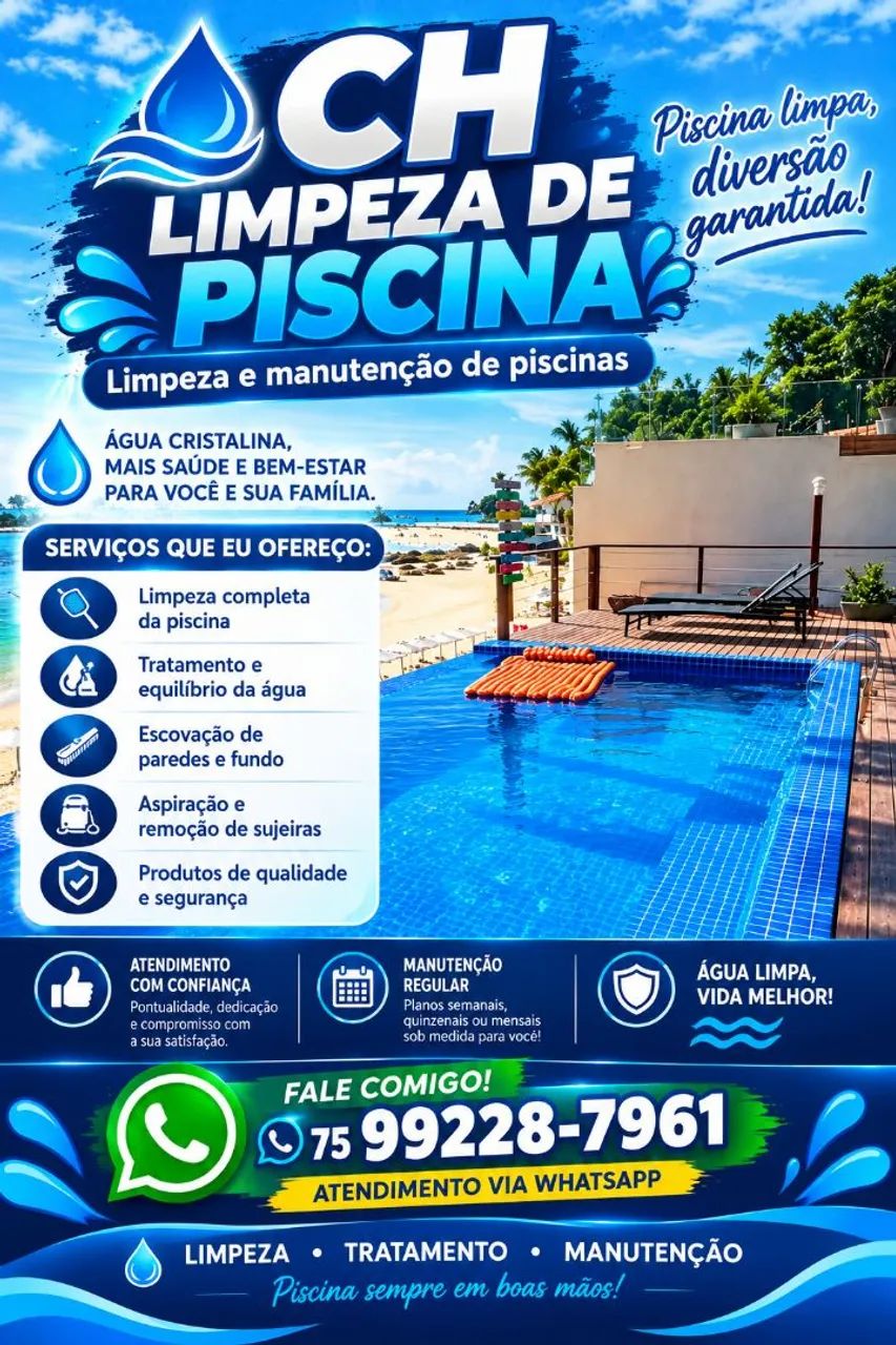 Limpeza de piscinas 