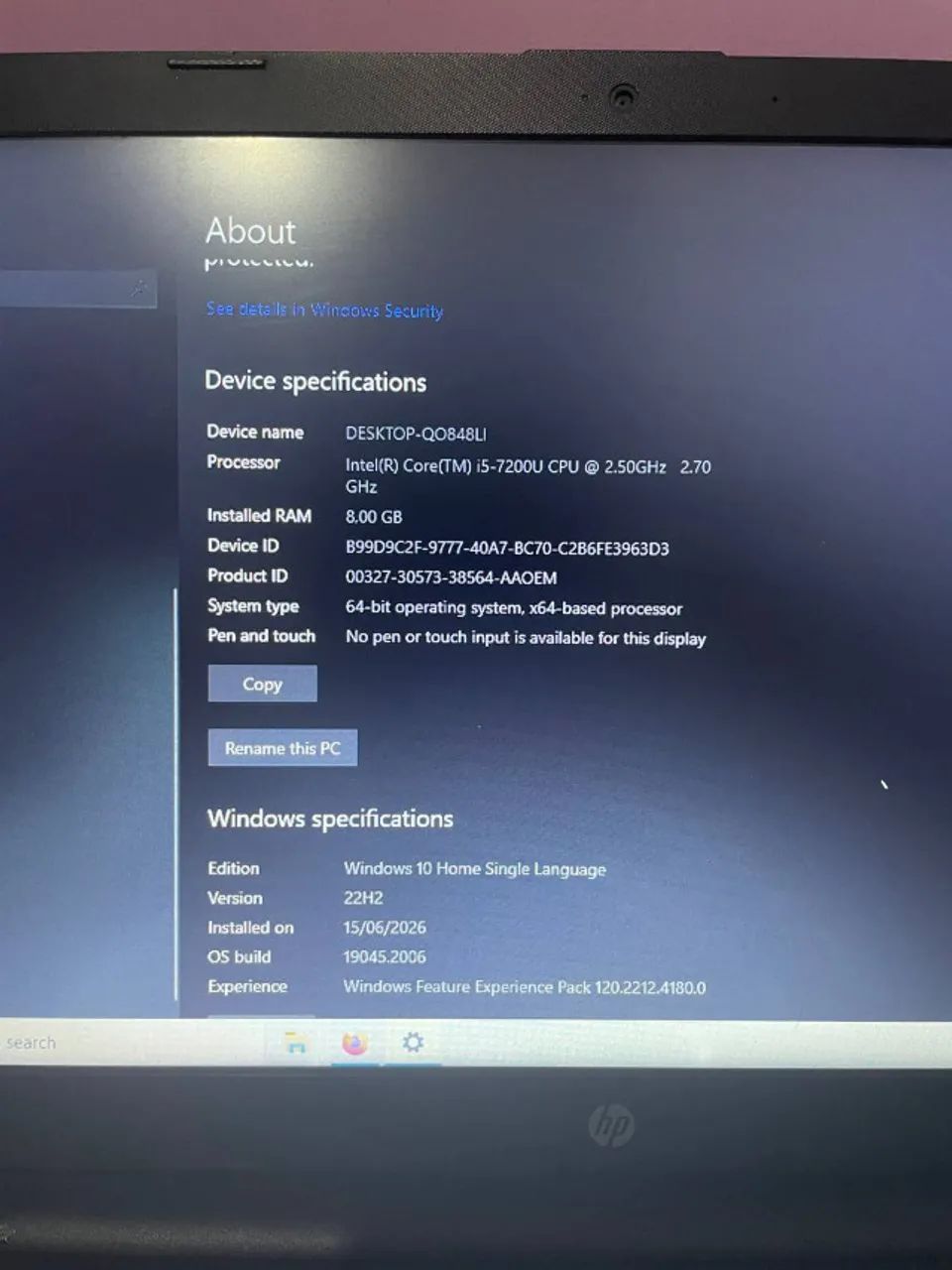 Notebook HP Laptob 15-bs0xx - Foto 2