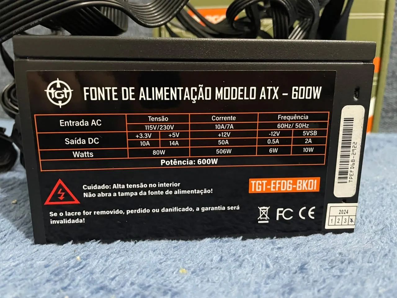 FONTE GAMER TGT ENFIELD 600W - Foto 2