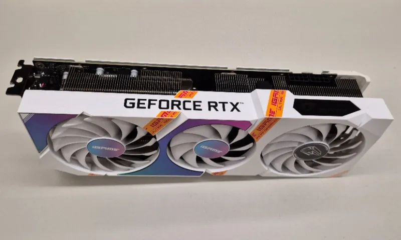 Placa de vídeo Colorful iGame RTX 3070 Ti 8GB Ultra White OC Triple Fan LED - TOP! - Foto 4