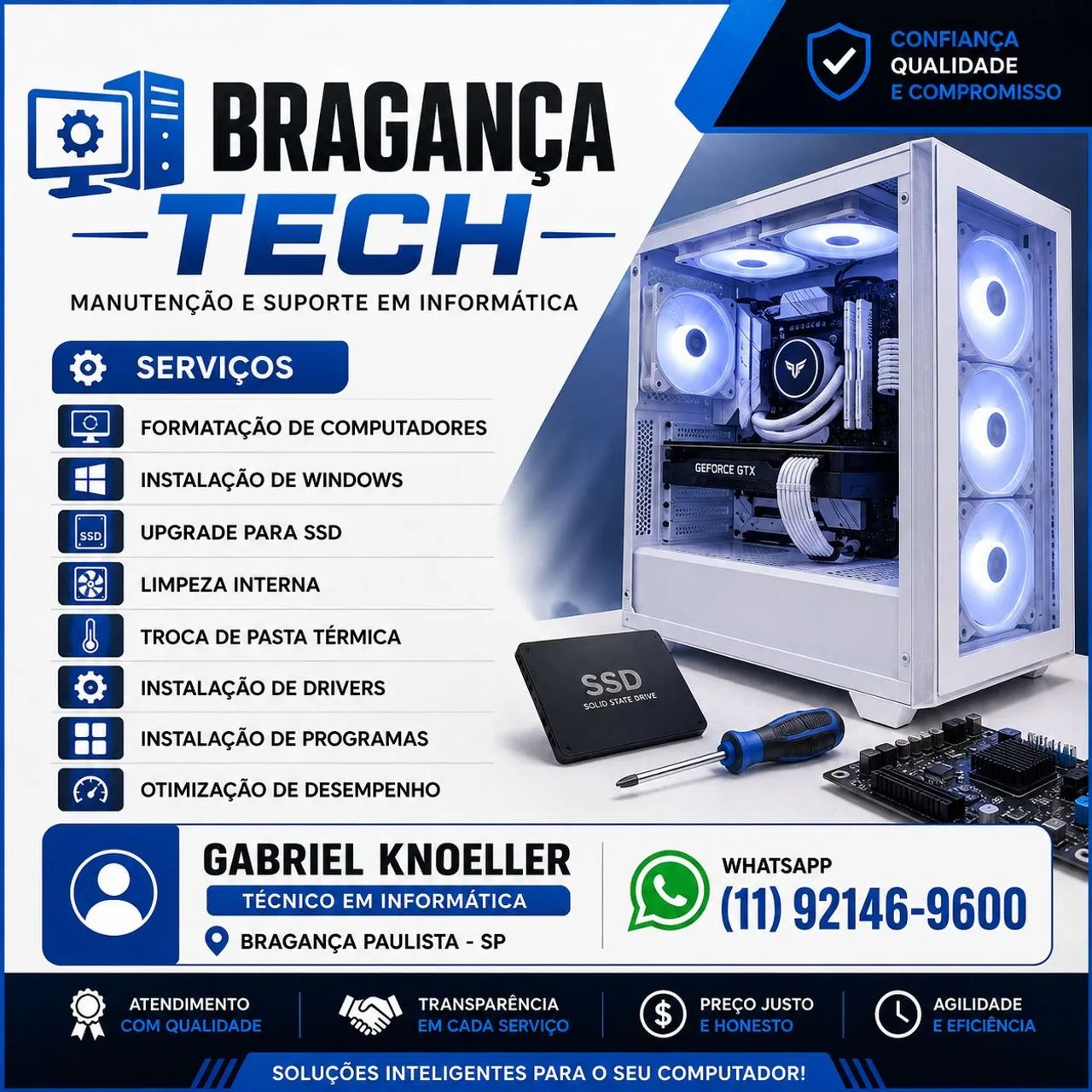 REPARO/FORMATAÇÃO/LIMPEZA/MAIS De computadores!