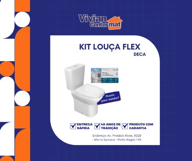 Vaso Sanitário com Caixa Acoplada Kit Flex Deca