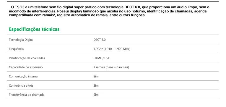 PROMO!!! Telefone sem fio digital TS 2510 Intelbras (usado e em bom estado) - Foto 4