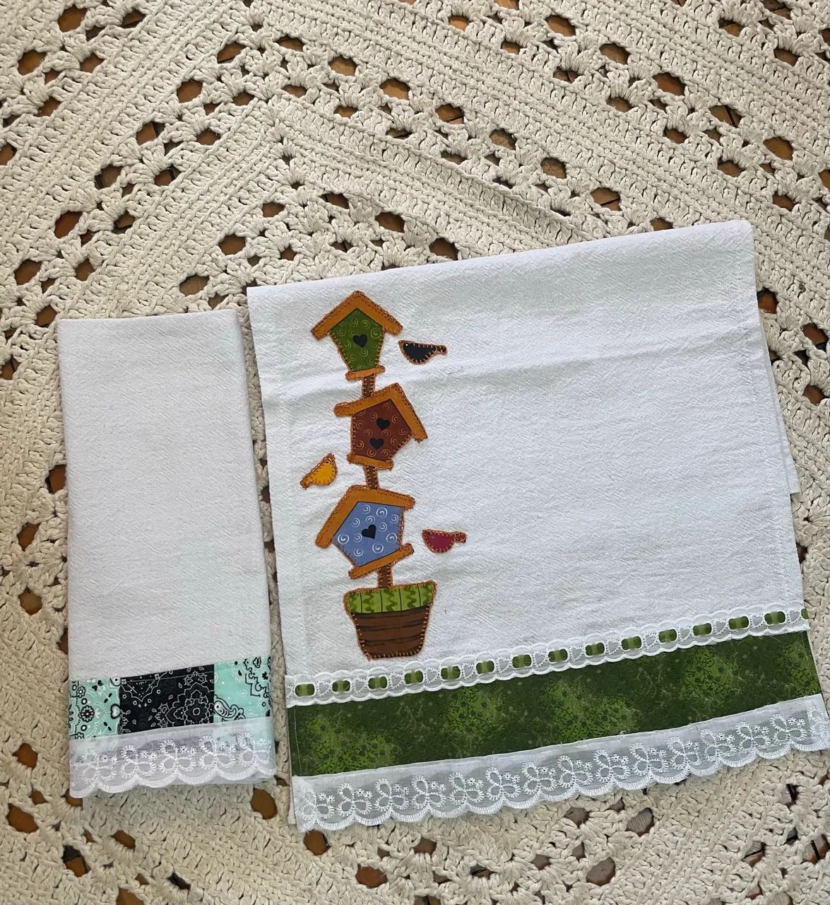 Kit pano de prato 100/ algodão 