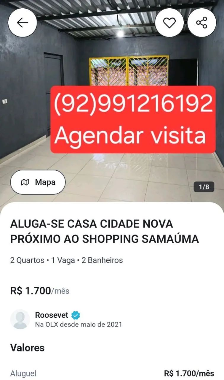 ALUGO CASA PRÓXIMO AO SAMAÚMA 