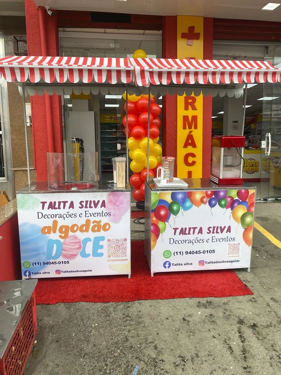 Brinquedos infláveis e barraquinha e carrinhos de algodão doce e pipoca  - Foto 5
