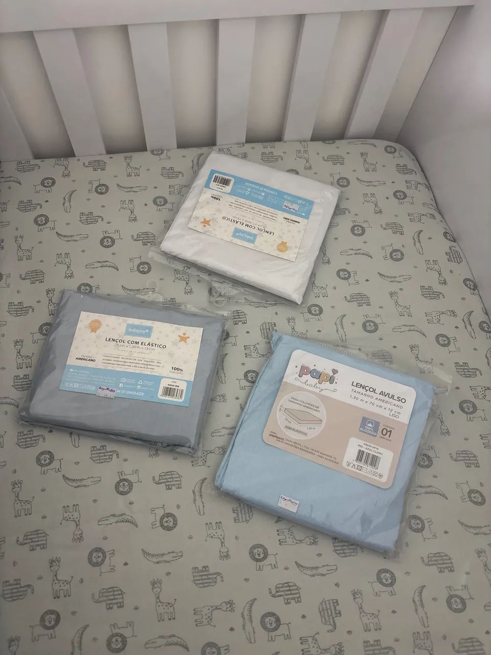 Berço Moderno + Colchão Impermeável Ortobom e Kit Completo de Lençóis - Foto 3