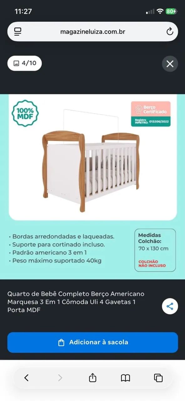Berço de bebê  - Foto 2