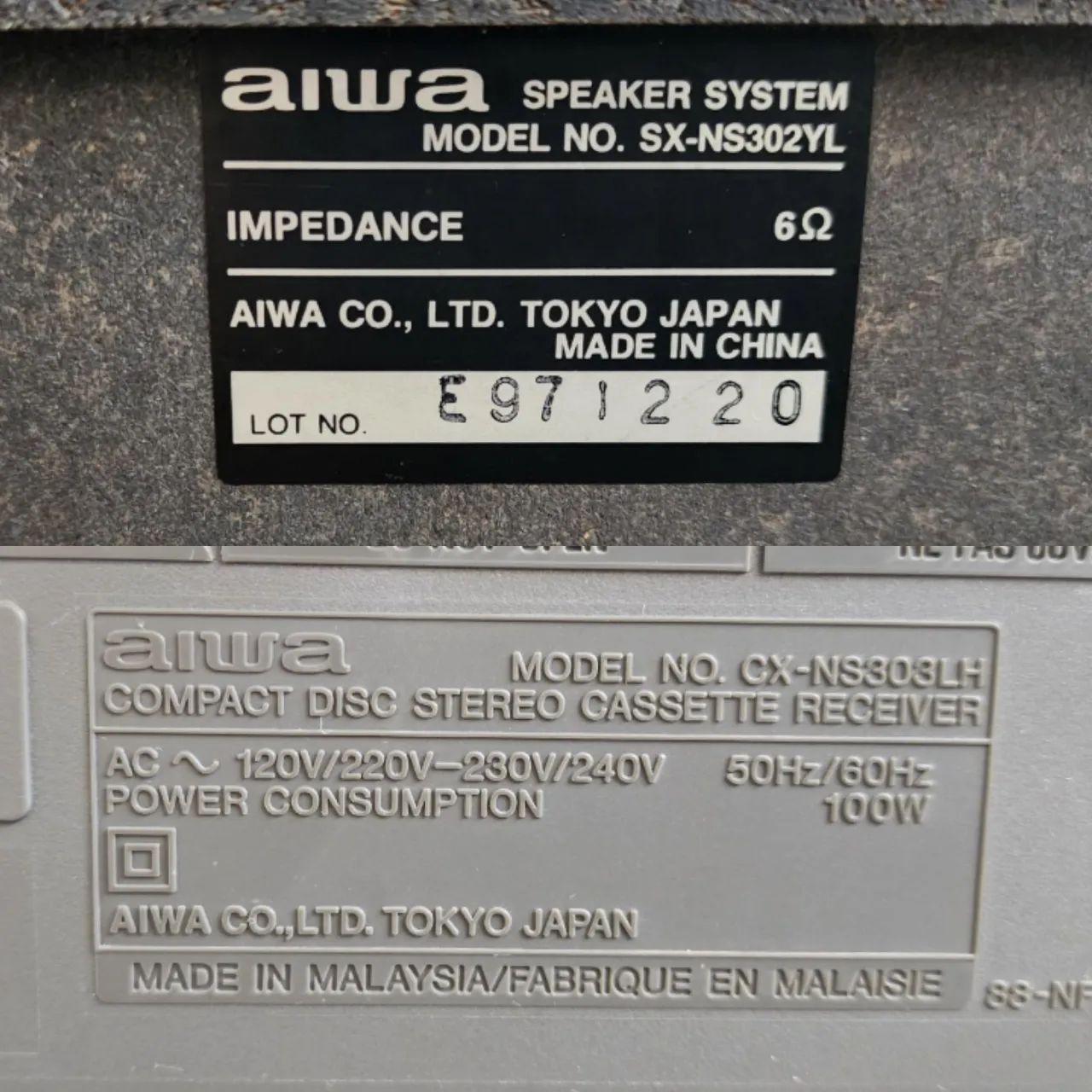 AIWA Compact Disc Stereo Cassette Receiver, Model ox- ns303lh, - Foto 2