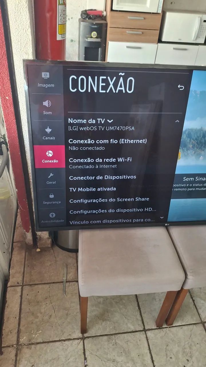 TV SMART LG 55 POLEGADAS FUNCIONANDO TUDO PERFEITAMENTE BEM (SEM OS PÉS) - Foto 3