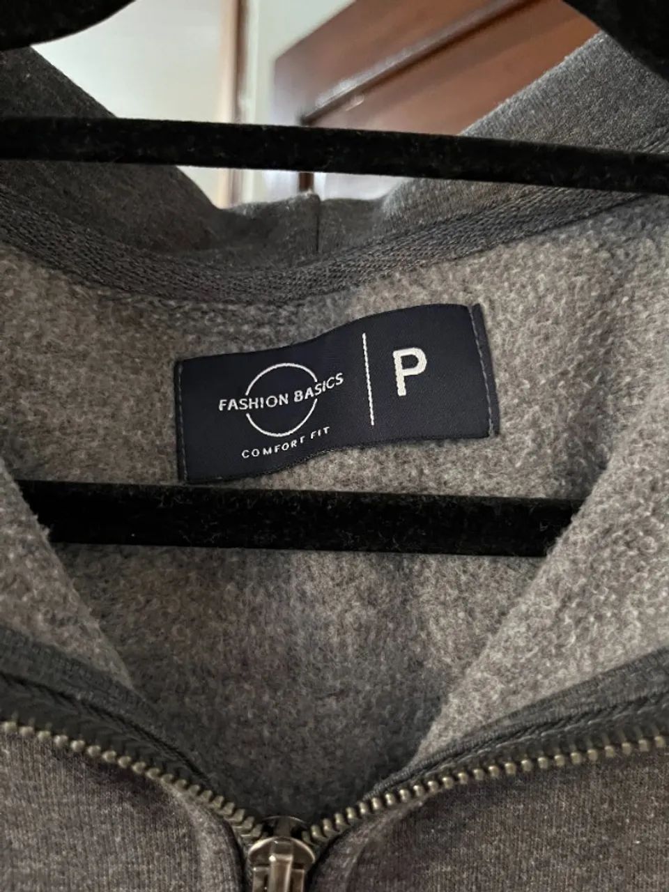  blusa moletom fashion basics cinza p  - Foto 3