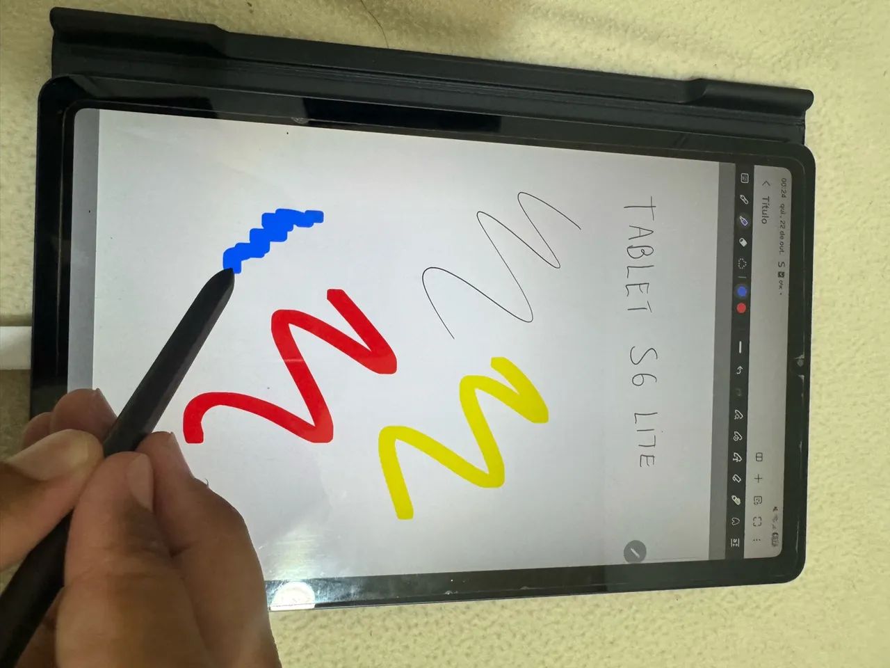 Tablet S6 Lite 128gb com caneta S Pen, capa e bolsa de transporte  - Foto 4