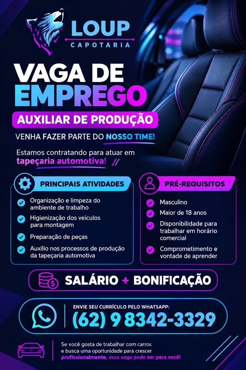 Auxiliar de produção 