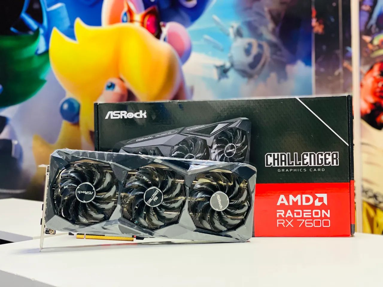 RX 7600 8GB AsRock Challenger, Triple Fan, NOVA - Em até 18x