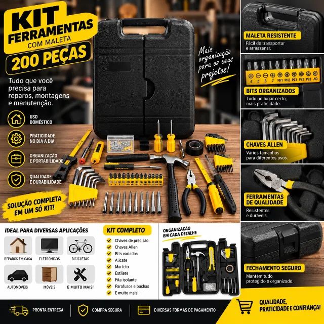KIT DE FERRAMENTAS COMPLETO - Foto 2
