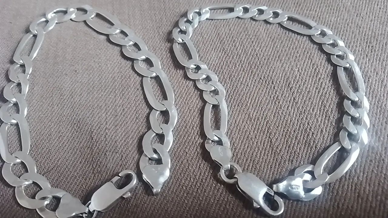 Pulseira de prata pura  - Foto 4